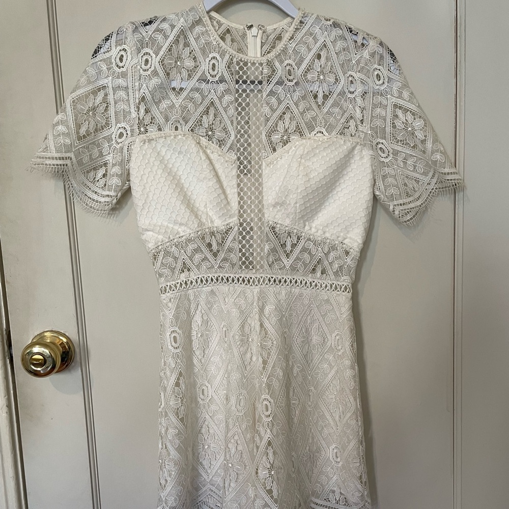 Alexis Cutout Corded Lace Playsuit